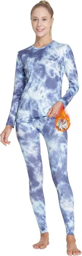 Vista 22 de MANCYFIT - Conjunto de ropa interior térmica para mujer, con forro polar, ultra suave Beige