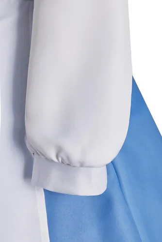 Vista 9 de Disfraz de sirvienta para mujer, vestido de cosplay, delantal Azul