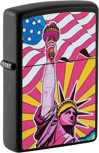 Vista 51 de Zippo encendedores con la bandera de EE. UU.