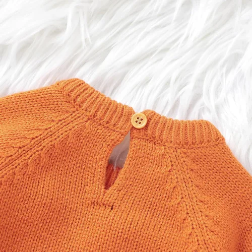 Vista 3 de GOOCHEER Suéter con estampado de cara de calabaza para bebé, niño, niña, Halloween, sudadera de manga larga, ropa de otoño e invierno