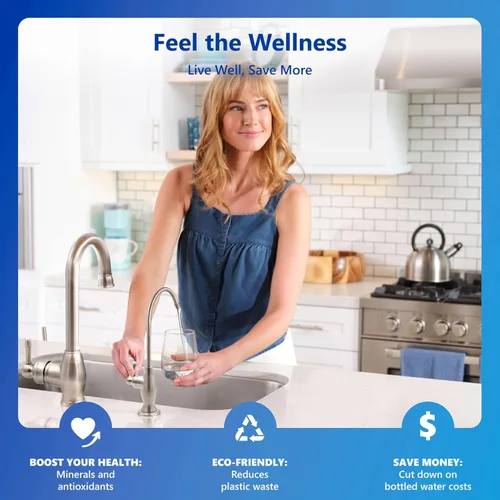 Vista 8 de Express Water Sistema de filtración de agua de desionización de ósmosis inversa - Filtro de agua RO de 6 etapas con grifo y tanque - Filtro de agua