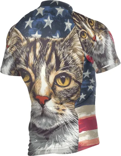 Vista 3 de Camiseta de ciclismo de manga corta para hombre Multi-Color 1