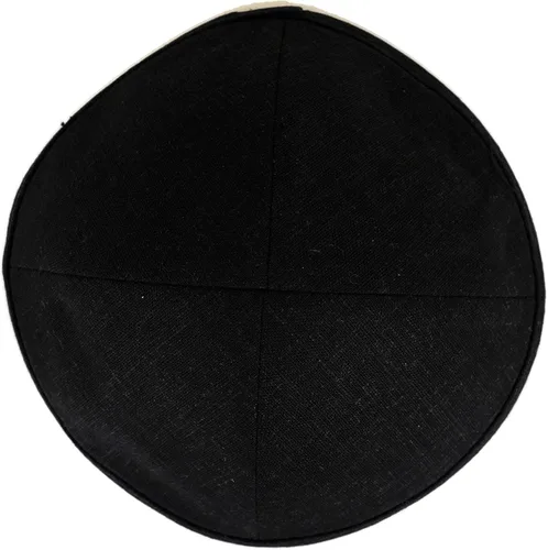 Vista 2 de Sombrero kipá de lino para hombres y niños, hermoso, transpirable, cómodo, suave, Yamaka Kippa - para celebrar
