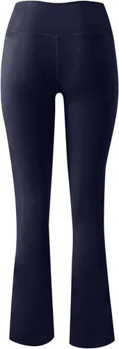 Vista 4 de SIUMOPA Leggings lisos acampanados para mujer, pantalones de yoga cruzados, pantalones de descanso, pantalones de cintura alta, elásticos