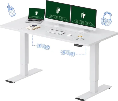 Vista 10 de FLEXISPOT Escritorio Eléctrico de Pie de Una Pieza, 40 x 24 Pulgadas Escritorio Ajustable con Superficie Sin Costuras, Controlador de Memoria