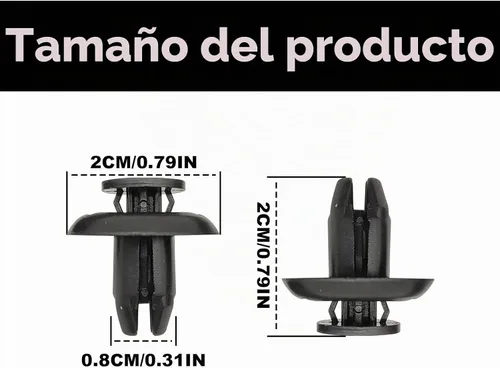 Vista 2 de 30 piezas de cubierta del motor del parachoques del alerón de salpicaduras con clip de retención de tipo de empuje compatible con Mazda 3 5 6 CX-3