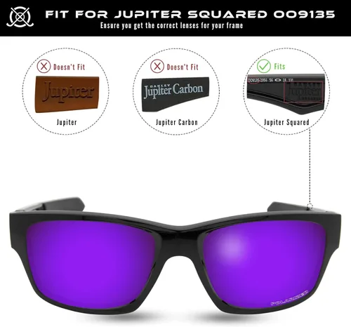 Vista 3 de Lentes de repuesto para gafas de sol Oakley Jupiter Squared OO9135 polarizadas