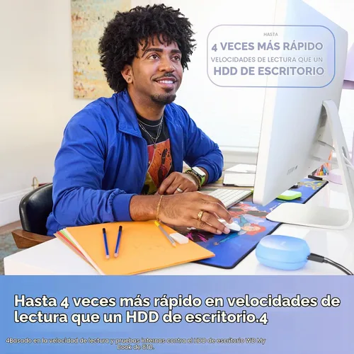 Vista 3 de SanDisk Unidad de escritorio Creator de 4 TB - Hasta 1000 MB/s, para portátiles y computadoras, USB-C, USB 3.2 Gen 2, SSD de escritorio externo, 1