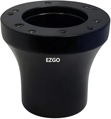 Vista 3 de Huskey E-Z-GO - Volante azul con radios cepillados, agarre de textura de fibra de carbono con adaptador de cubo negro mate para Medalist TXT RXV