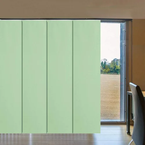 Vista 9 de LETAU - Persianas corredizas 100% opacas con riel, hechas verticalmente para ventanas grandes, puertas corredizas, espacios abiertos y divisores