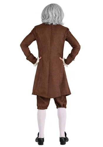 Vista 2 de Disfraz Colonial Benjamin Franklin para Hombre Talla Plus Multicolor