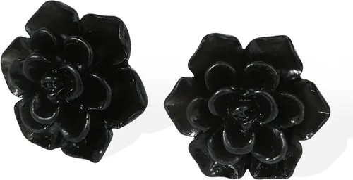 Vista 26 de Handmade Succulent Earrings 13mm Hypoallergenic 925 Sterling Silver Post Soft Ceramic Resin Stud Earrings for Women Sensitive Ears