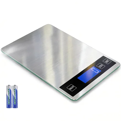Vista 8 de Báscula digital de cocina para cocina, 0.04 oz de precisión, 11 libras Tare Function, Backlit LCD, Incloud Batteries 304 Stainless Steel 5