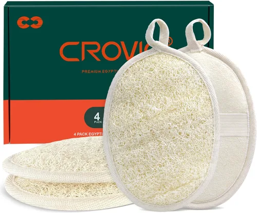 Vista 8 de Almohadillas exfoliantes de primera calidad, limpiador facial de Luffa natural y esponja de limpieza facial para limpiar tu cara de manera fácil