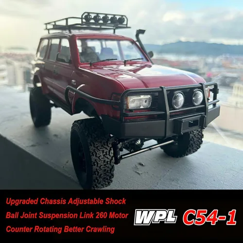 Vista 3 de WPLDEWAN RC Crawler WPL C54-1 RC Truck 1/16 RC Rock Crawler 4x4 Camión de control remoto todoterreno todo terreno RTR proporcional 260 motor