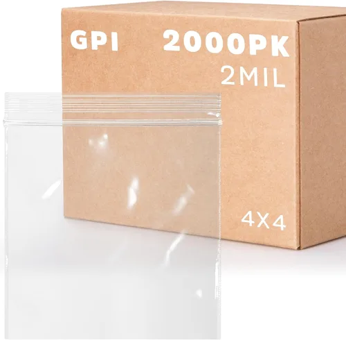 Vista 16 de GPI - Bolsas pequeñas con cremallera de 1 x 1 pulgada, bolsas de plástico transparente con cierre para joyas, 2 mil de grosor, con cierre superior