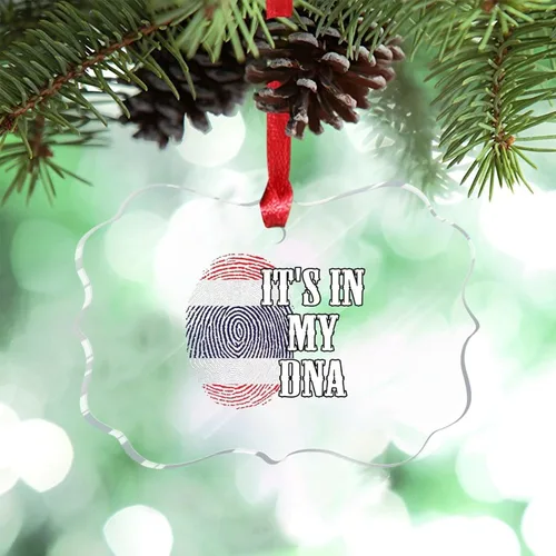 Vista 19 de Adorno de Navidad personalizado del Reino Unido 2023 It's in My DNA, adorno de huellas dactilares para decoración de árbol de Navidad, recuerdo