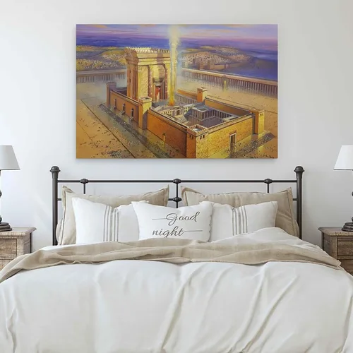 Vista 6 de Póster artístico del templo de Jerusalén, el templo de Salomón en el antiguo Israel, creencia del arte religioso, póster vintage para pared, lienzo