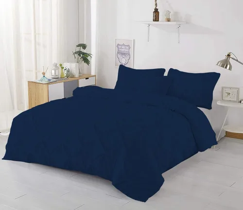 Vista 11 de Lujosa funda de edredón plisada de 1 pieza, tamaño matrimonial/queen (90 x 90 pulgadas), 100% algodón egipcio de 800 hilos, con cierre de cremallera