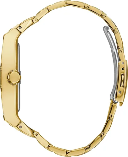 Vista 2 de GUESS Men's Trend Casual Tonneau Diamond 43mm Watch Black Dial Stainless Steel Case & Bracelet
