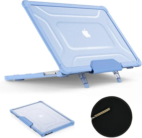 Vista 8 de SEYMAC stock Funda para MacBook Pro de 14 pulgadas, Protección Absorbente de Impactos con Soporte Plegable y Funda con Alfombrilla para Ratón