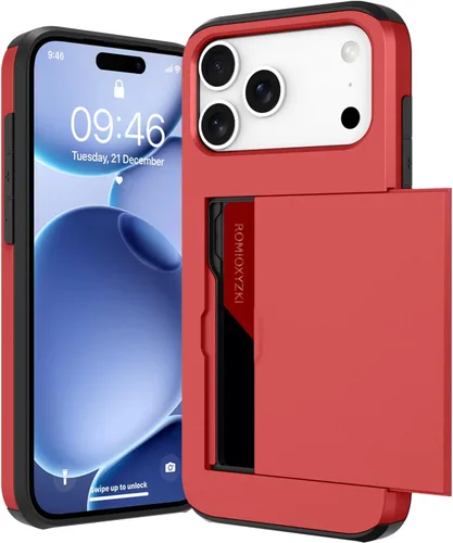 Vista 26 de ZIYE Funda tipo cartera para iPhone 16 Plus con tarjetero, antiarañazos de doble capa con bolsillo oculto, funda a prueba de golpes compatible