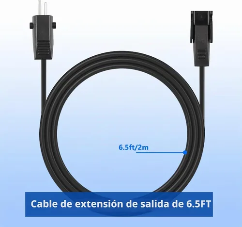Vista 4 de Cable de alimentación de 6.6 pies para silla reclinable, cable de extensión reclinable eléctrico de 2 pines, piezas de repuesto para sofá