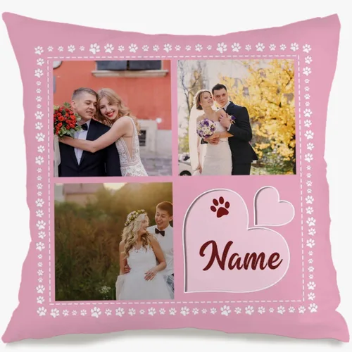 Vista 12 de Custom Pillow Case with One Photo and Text turning your favorite moment into a personalized throw pillow that adds warm home décor and brings gift