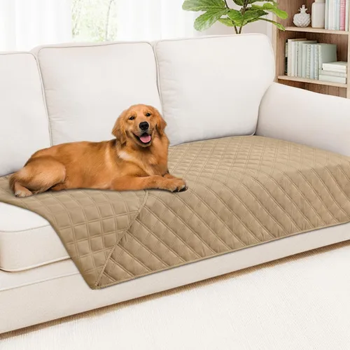 Vista 132 de Smiry Funda Impermeable para Cama de Perro Manta para Mascotas, Manta Suave y Lavable para Perros para Muebles Cama Sofá Sofá Reversible, a Cuadros