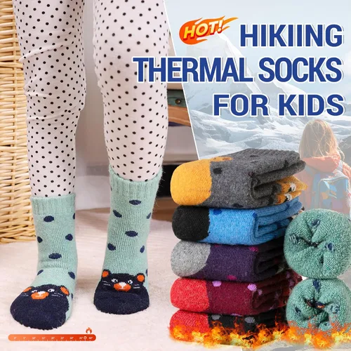 Vista 104 de Eocom 6 pares de calcetines de invierno cálidos de lana para niños y niñas