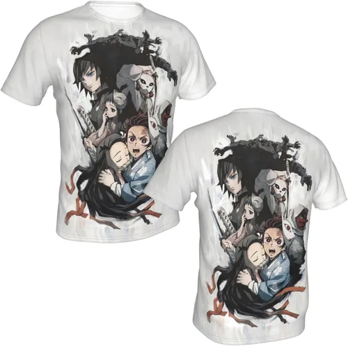 Vista 4 de Camiseta casual con impresión 3D para adultos, unisex, cosplay, anime o hombres y mujeres