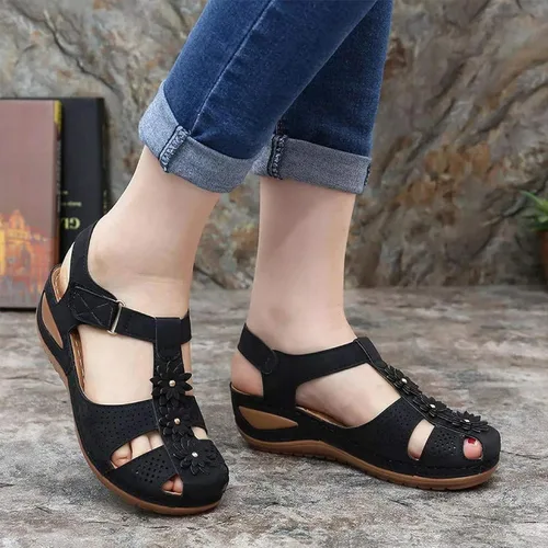 Vista 4 de Vimisaoi - Sandalias de plataforma, con velcro, de verano, atléticas y cómodas, para mujer
