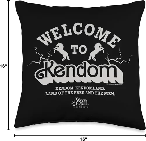 Vista 4 de Barbie The Movie Kendom Free - Almohada para hombre, 16 x 16, multicolor