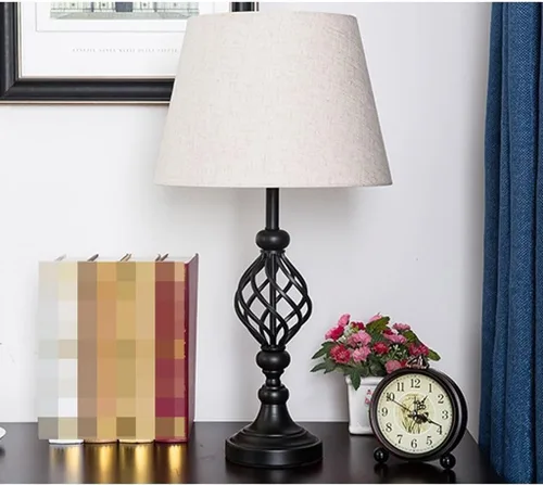 Vista 7 de Lamp for Desk Simple Retro Black Iron Table Lamp Living Room Decorative Lamp Bedroom Bedside Table Lamp Study Lighting Lamp Desk Lamps for Home