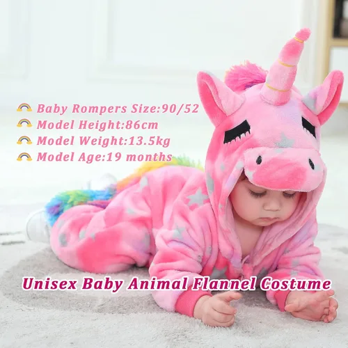 Vista 7 de TONWHAR Baby Boy's Girl's Animal Bodysuit Infant And Toddler's Romper Jumpsuit Halloween Costume Partywear
