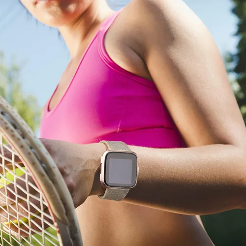 Vista 5 de Paquete de 8 correas deportivas compatibles con Fitbit Versa 2, correas de repuesto clásicas de silicona suave para reloj inteligente Fitbit Versa 2