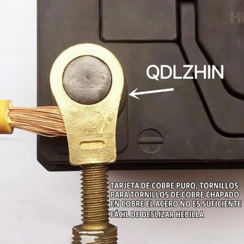 Vista 2 de Clip de conexión de batería de cobre puro, kit de conectores de terminal de batería de coche, clips de conector de terminal de batería, terminal