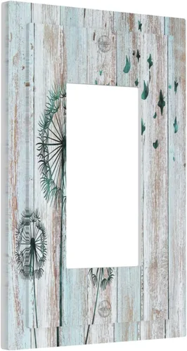 Vista 79 de Cubiertas Decorativas para Placas de Interruptor Diente de León Azul Rústico Citas Inspiradoras Casa de Campo Tablón de Madera Gris 1 Gang Cubierta