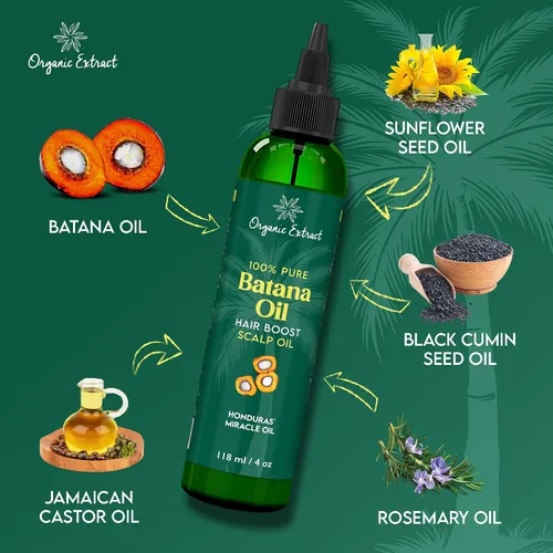Vista 4 de Aceite de batana para el crecimiento del cabello, 4 onzas líquidas, aceite para el cabello de Honduras, ayuda a nutrir profundamente el cuero