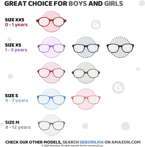 Vista 6 de Marcos de lentes flexibles para niños - Gafas graduadas para niños de 4 a 7 años, anteojos Rbg para niños, lentes irrompibles