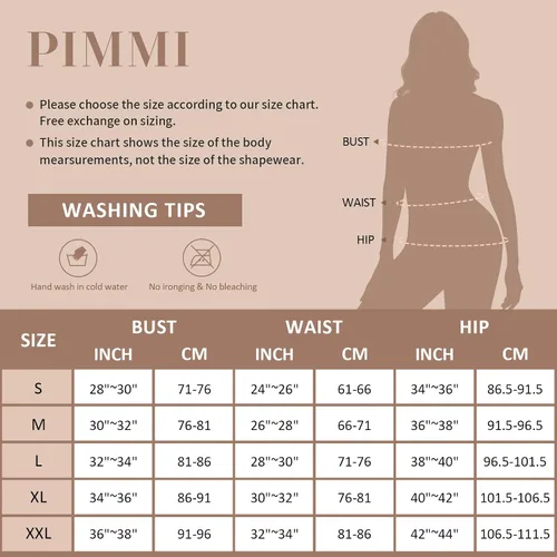 Vista 7 de PIMMI Body moldeador para mujer, control de abdomen, sin costuras, fajas adelgazantes, cuerpo completo, faja de cintura