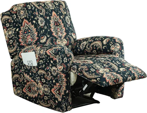 Vista 19 de Eco-Ancheng Fundas reclinables de 4 piezas, fundas para sillas reclinables, fundas elásticas para sofá reclinable, fundas ajustables