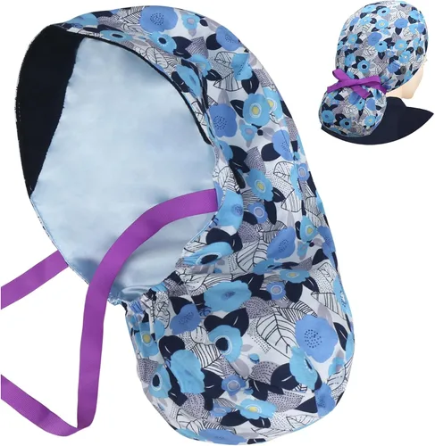 Vista 25 de Scrub Caps for Women Surgical Caps Nurse Hat Functional Ponytail Holder for Long Hair Single or Satin-Lined