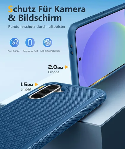 Vista 731 de FNTCASE Funda para iPhone 17 Pro: Fundas delgadas translúcidas de color azul claro compatibles con MagSafe, protección completa de la cámara