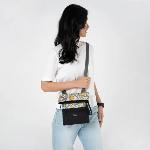 Vista 3 de Sherpani Pica, bolso cruzado pequeño, de nailon, bolso cruzado ligero, bolso cruzado para mujer, Fiori