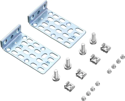 Vista 8 de Kit de montaje en rack para interruptor Ubiquiti, orejas de rack 1U para interruptores Ubiquiti serie 16/24/48