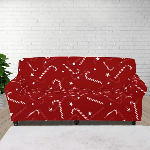 Vista 10 de Boatee Fundas de sofá de 1 pieza con diseño de copo de nieve azul, fundas elásticas para sofá, 1 cojín, protección de muebles, decoración para sala