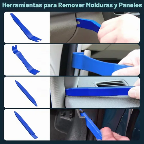 Vista 7 de Keze 7 Piezas Herramienta de Palanca de Extracción de Molduras de Plástico Automotrices y Kit de Alicates Extractores de Clips para Extracción