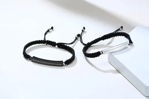 Vista 48 de Pulsera de urna personalizada para cenizas, recuerdos de joyería de cremación para mujeres y hombres, pulsera ajustable de cuerda tejida hecha a