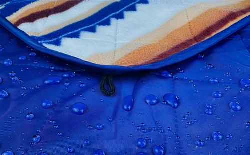 Vista 4 de DOWN UNDER OUTDOORS Manta grande impermeable y resistente al viento, extra gruesa de 350 GSM, forro polar acolchado, o manta de estadio de sherpa